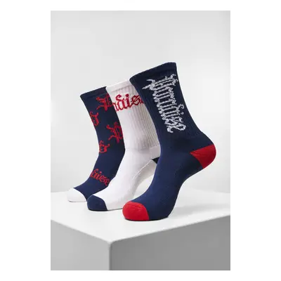 Mr. Tee Paradise Socks 3-Pack navy/white/red