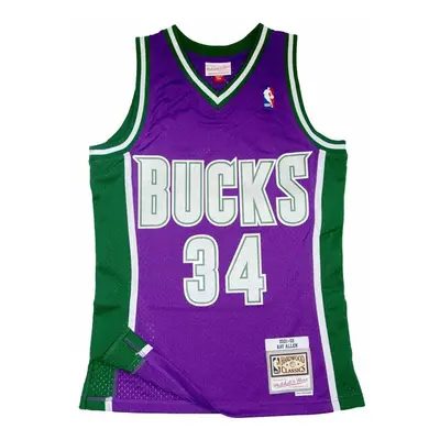 Mitchell & Ness Milwaukee Bucks #34 Ray Allen Swingman Jersey purple