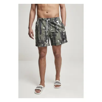 Urban Classics Pattern Swim Shorts white dot camo aop