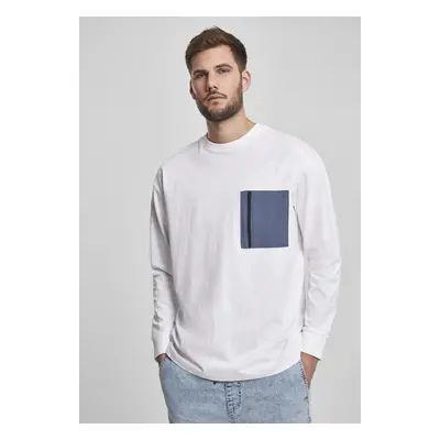 Urban Classics Boxy Big Contrast Pocket LS white