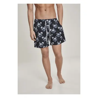 Urban Classics Pattern?Swim Shorts black/rose