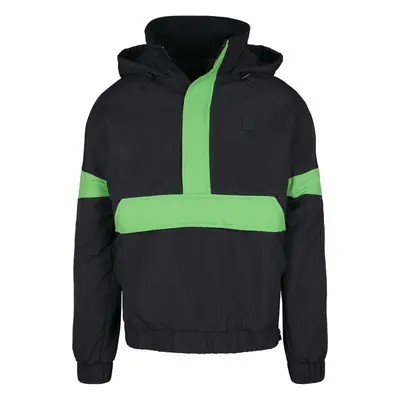 Urban Classics 3-Tone Neon Mix Pull Over Jacket black/neon green