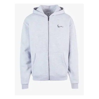 Pulcsi karl kani chest signature essential zip hoodie Grey