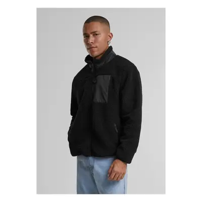 Urban Classics Teddy Jacket With Stand Up Collar black