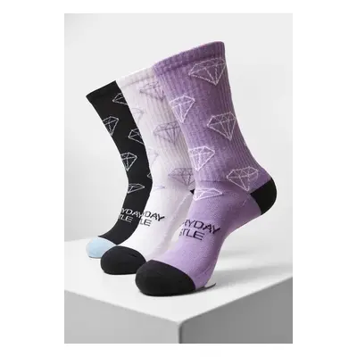 Cayler & Sons Everyday Hustle Socks 3-Pack black+lilac+white