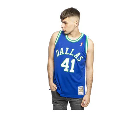 Mitchell & Ness Dallas Mavericks #41 Dirk Nowitzki royal Swingman Jersey