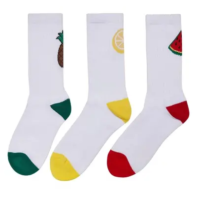 Mr. Tee Fancy Fruit Socks 3-Pack white/multicolor