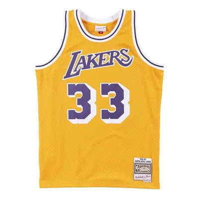 Mitchell & Ness Los Angeles Lakers #33 Kareem Abdul-Jabbar Swingman Jersey light gold