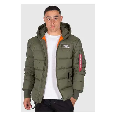 Téli Kabát Zimná Bunda Alpha Industries Hooded Puffer Alpha FD Dark Green