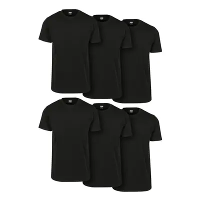 Urban Classics Basic Tee 6-Pack blk/blk/blk/blk/blk/blk