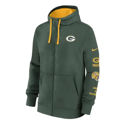 Nike Men's NFLGreen Bay Packers Nike Cotton Full-Zip Fleece Hoodie Fir/University Gold