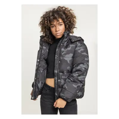 Urban Classics Ladies Boyfriend Camo Puffer Jacket darkcamo