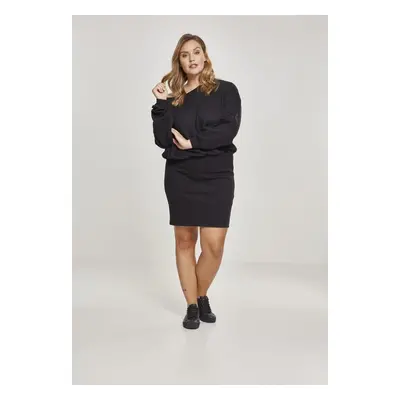 Urban Classics Ladies Sweat Off Shoulder Dress black