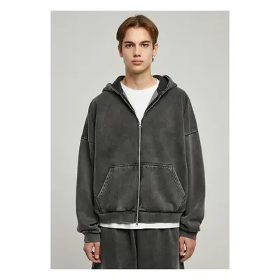 Urban Classics Heavy Sand Washed 90's Zip Hoody black