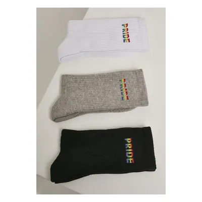 Mr. Tee Pride Socks 3-Pack wht/gry/blk