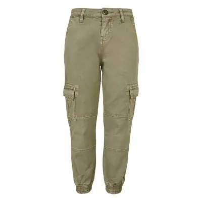 Urban Classics Boys Washed Cargo Twill Jogging Pants olive