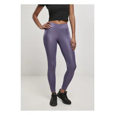 Urban Classics Ladies Imitation Leather Leggings darkduskviolet