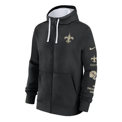 Nike Men's NFL Nike Cotton Full-Zip Fleece Hoodie New Orlean Saints black/white