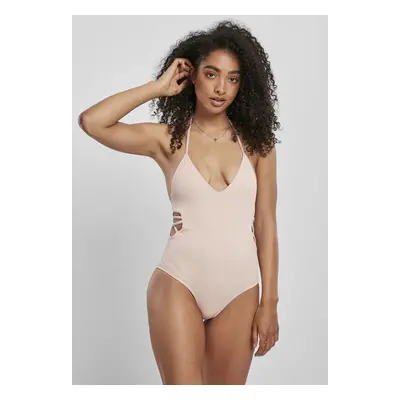 Urban Classics Ladies Rib Swimsuit rose