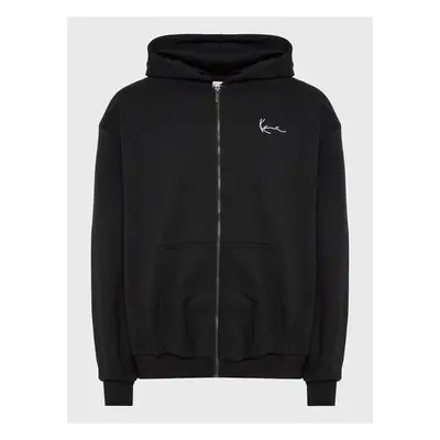 Pulcsi karl kani chest signature essential zip hoodie Black