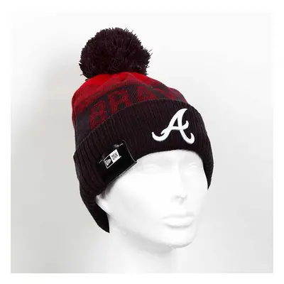 Téli Sapka New Era MLB Sport 2 Cuff Knit Atlanta Braves Black Red