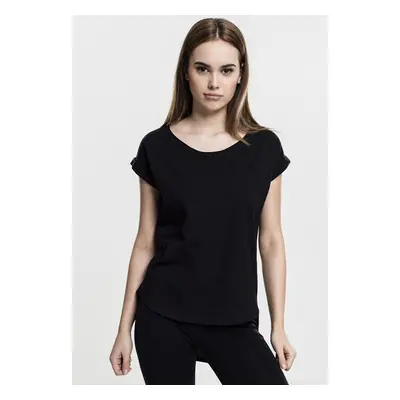 Urban Classics Ladies Long Back Shaped Slub Tee black