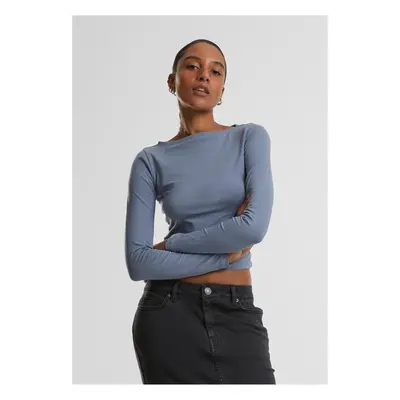 Urban Classics Ladies Ruffled Super Slim Longsleeve cloudsky