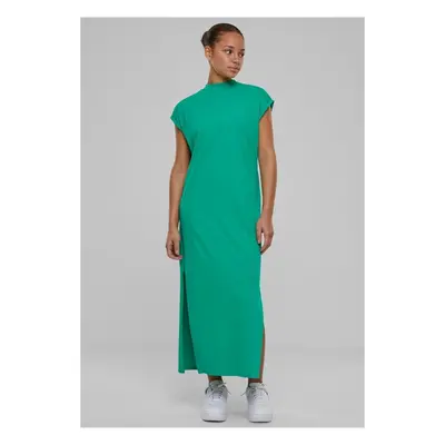 Urban Classics Ladies Long Extended Shoulder Dress ferngreen