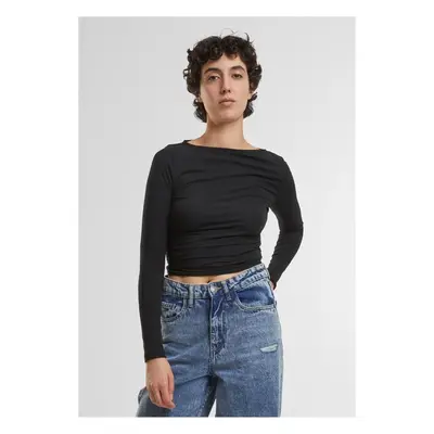 Urban Classics Ladies Ruffled Super Slim Longsleeve black