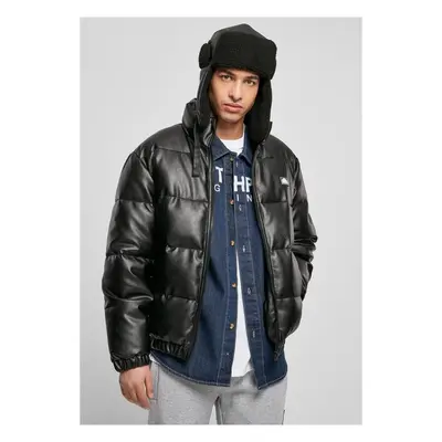 Southpole Imitation Leather Bubble Jacket black