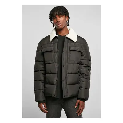 Urban Classics Sherpa Collar Padded Shirt Jacket black