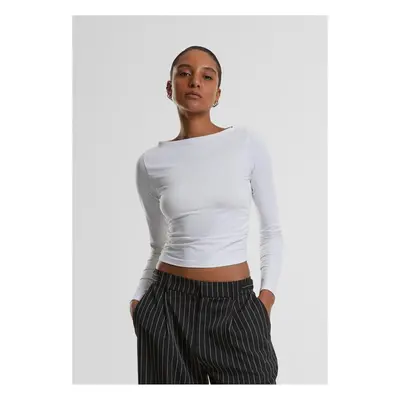 Urban Classics Ladies Ruffled Super Slim Longsleeve white