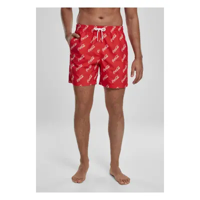 Mr. Tee Coca Cola Logo AOP Swimshorts red