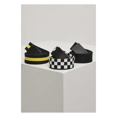 Urban Classics Belts Trio black/white/yellow