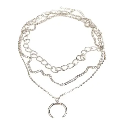 Urban Classics Open Ring Layering Necklace silver