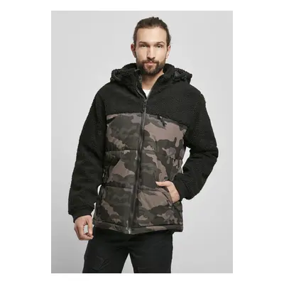 Brandit Jackson Teddyfleece Jacket black/darkcamo