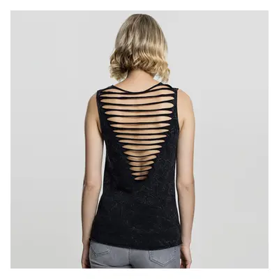 Urban Classics Ladies Crinkle Wash Back Cut Top black