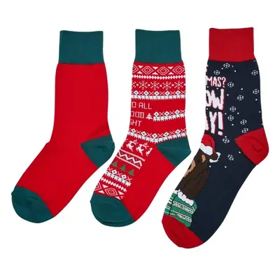 Urban Classics Christmas Bear Socks Kids 3-Pack multicolor