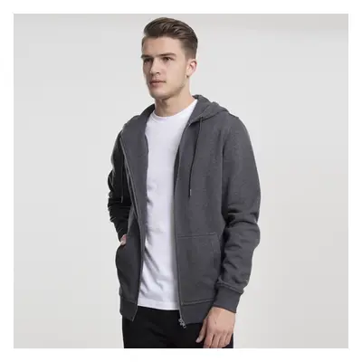 Pulóver Urban Classics Basic Zip Hoody charcoal