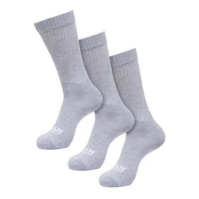 Urban Classics Simple Flat Knit Socks 3-Pack heathergrey