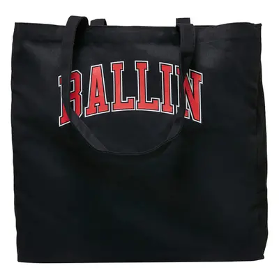 Mr. Tee Ballin Oversize Canvas Tote Bag black