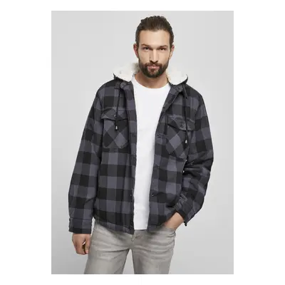 Brandit Lumberjacket hooded black/grey