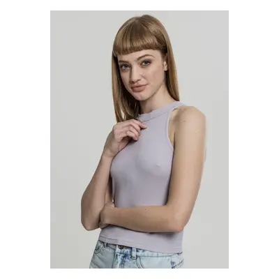 Urban Classics Ladies Rib Turtelneck Cropped Top grey