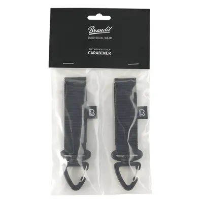 Brandit Belt and Molle Loop Carabiner 2 Pack black