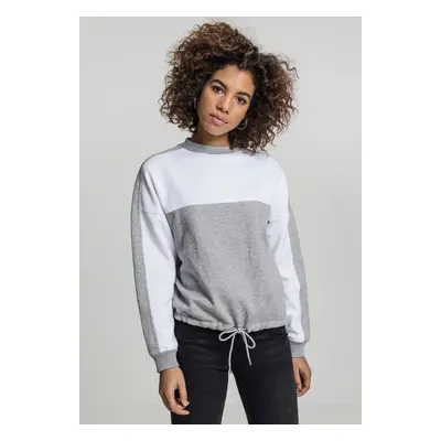 Urban Classics Ladies Oversize 2-Tone Stripe Crew grey/white