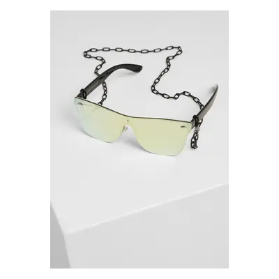 Urban Classics 103 Chain Sunglasses black/gold mirror