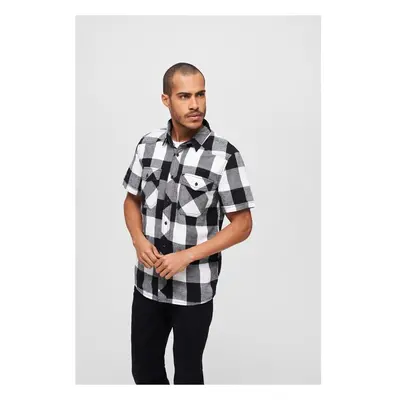 Brandit Checkshirt Halfsleeve white/black