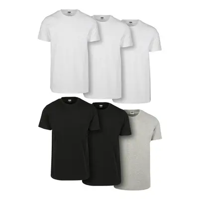 Urban Classics Basic Tee 6-Pack wht/wht/wht/blk/blk/gry