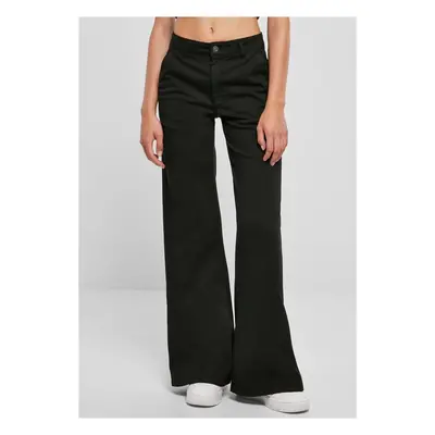 Urban Classics Ladies High Waist Wide Leg Chino Pants black