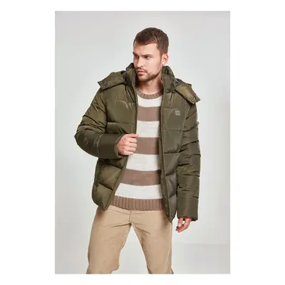 Urban Classics Hooded Puffer Jacket dark olive